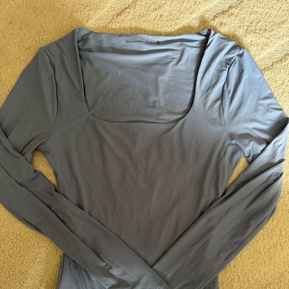 Abercrombie & Fitch Long Sleeve Square Neck Bodysuit - Picture 1 of 5